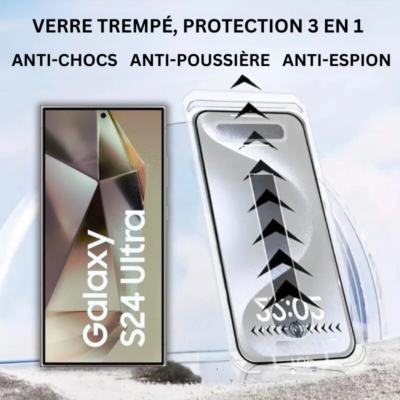 Verre Trempé Anti Espion Protection Écran 3 en 1 – Watchily France