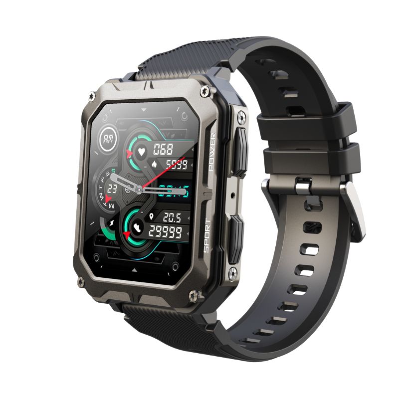 Montre Connectée Homme Appels, SMS, Sport, Santé - Pro Militaire MTPRO