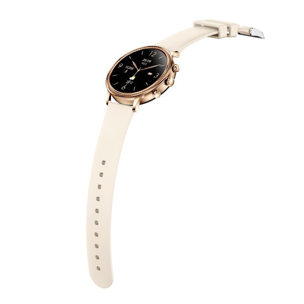 Watchily Smart Lady Rose - Montre Connectée Avec Appels, SMS, Suivi Sport/santé - Autonomie 10 Jours - Bracelet Sport