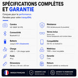 Lunettes Connectées IA avec Caméra HD 1080P – SmartView Pro – Verres Noirs et Verres Transparents Anti-Lumière Bleue inclus