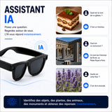 Lunettes Connectées IA avec Caméra HD 1080P – SmartView Pro – Verres Noirs et Verres Transparents Anti-Lumière Bleue inclus