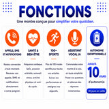 Montre Connectée Femme Bluetooth – Appels, SMS, Sport & Santé – SmartLady