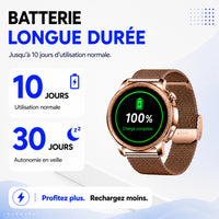 Montre Connectée Femme Bluetooth – Appels, SMS, Sport & Santé – SmartLady Pro