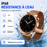 Montre Connectée Femme Bluetooth – Appels, SMS, Sport & Santé – SmartLady Pro