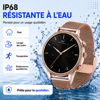 Montre Connectée Femme Bluetooth – Appels, SMS, Sport & Santé – SmartLady