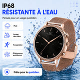 Montre Connectée Femme Bluetooth – Appels, SMS, Sport & Santé – SmartLady
