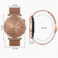 Montre Connectée Femme Bluetooth – Appels, SMS, Sport & Santé – SmartLady Pro