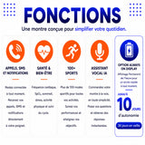 Montre Connectée Femme Bluetooth – Appels, SMS, Sport & Santé – SmartLady Pro