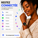 Montre Connectée Femme Bluetooth – Appels, SMS, Sport & Santé – SmartLady Pro