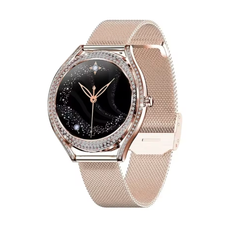 Montre Connectée Femme Bluetooth – Appels, SMS, Sport &amp; Santé – SmartLady Shiny